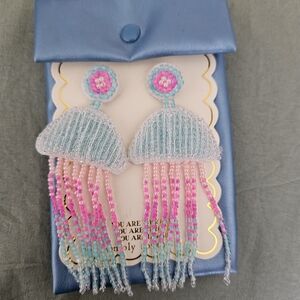 Simply Southern Pink & Light Blue Beaded Jellyfish Earrings